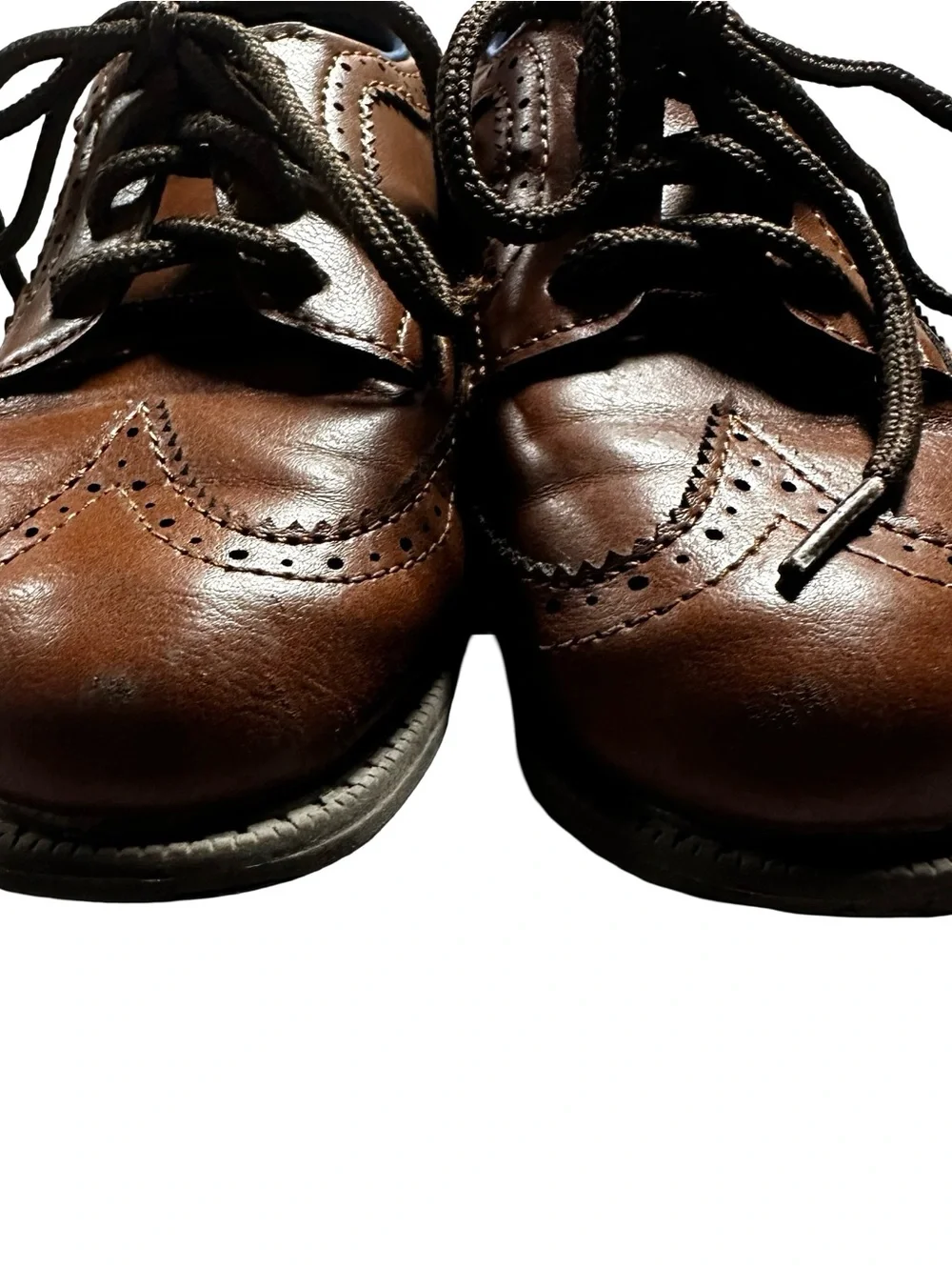 Carter’s Boys Brown Wingtip Oxford Brogue Dress Shoes Size 11M